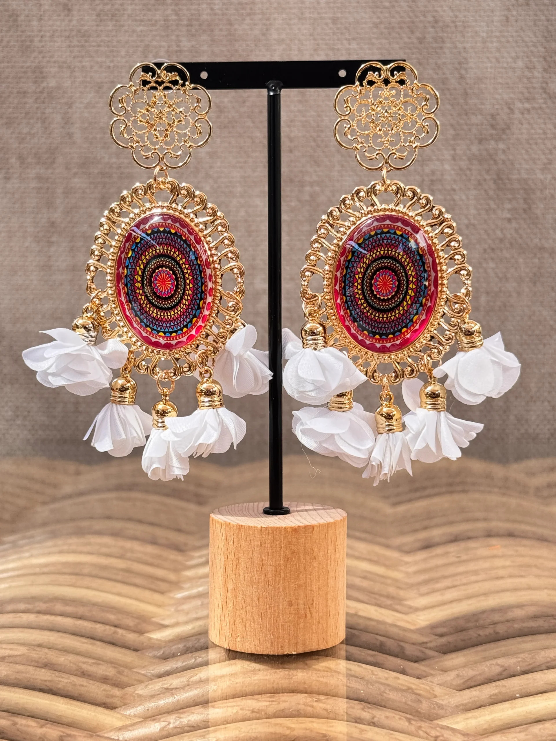 MADRID - BOUCLES D'OREILLES BOHEME BLANCHE